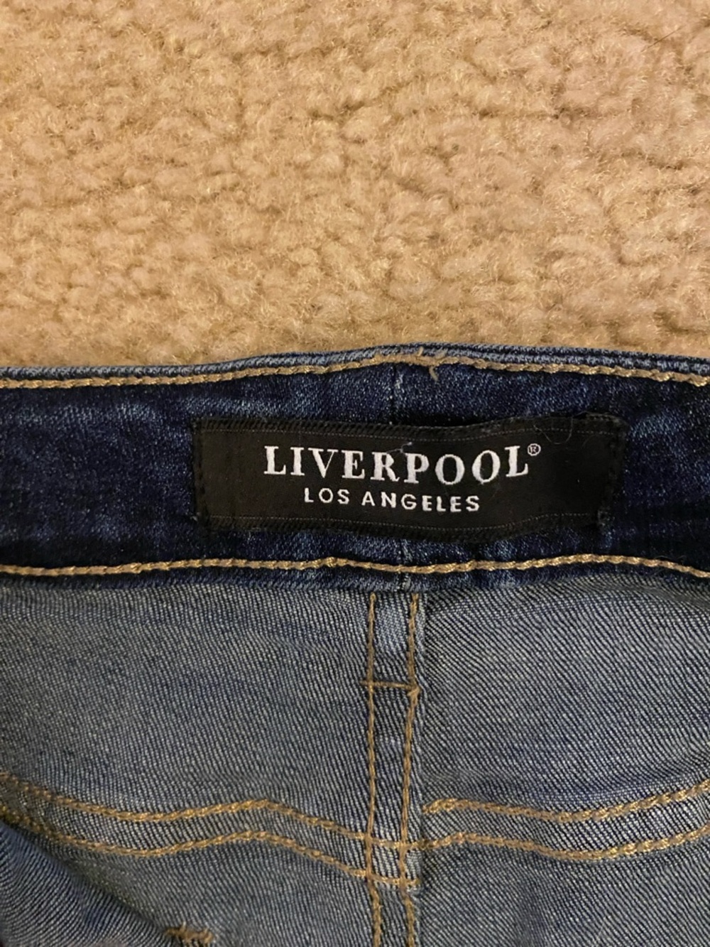 Liverpool Indigo High-Rise Skinny Jeans with Button Fly - Picture 2 of 3
